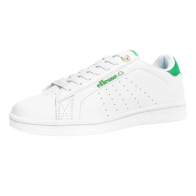 Ellesse Klassieke leren sneakers met cupzool voor dames (Wit, Groen)