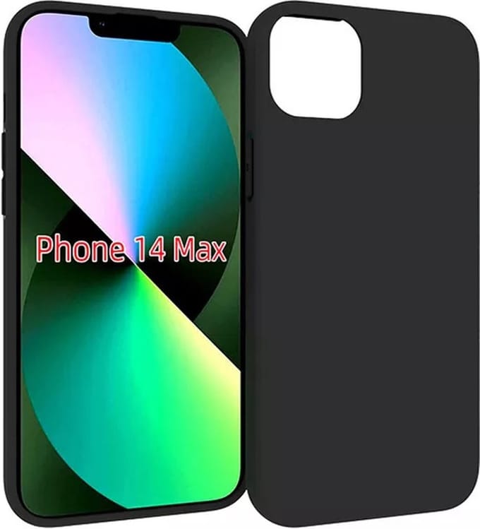Geschikt voor iPhone 14 Plus Hoesje - Zwart Siliconen Case