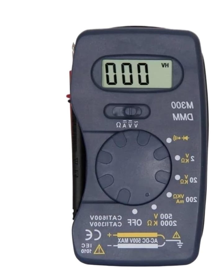 Digitale Multimeter - Meetinstrument Set - Elektronica Testen - Mini Compact Ontwerp - 120x70x22mm - Zwart