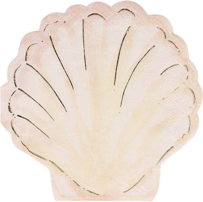 Servetten Schelpen Mermaid Tail (16st) Meri Meri