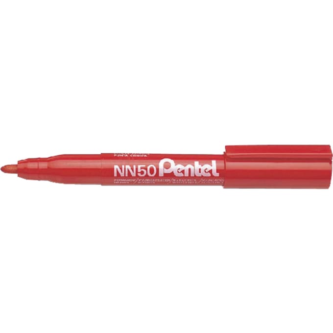 Viltstift Pentel NN50 rond 1.3-3mm rood