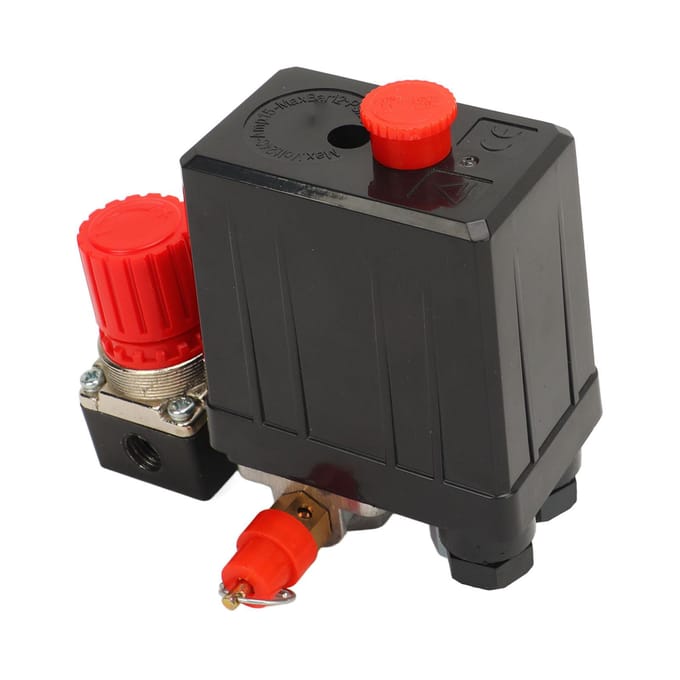 Luchtcompressor Drukschakelaar Regelkogelkraan Controller 0?180PSI met Manometer voor Vervanging