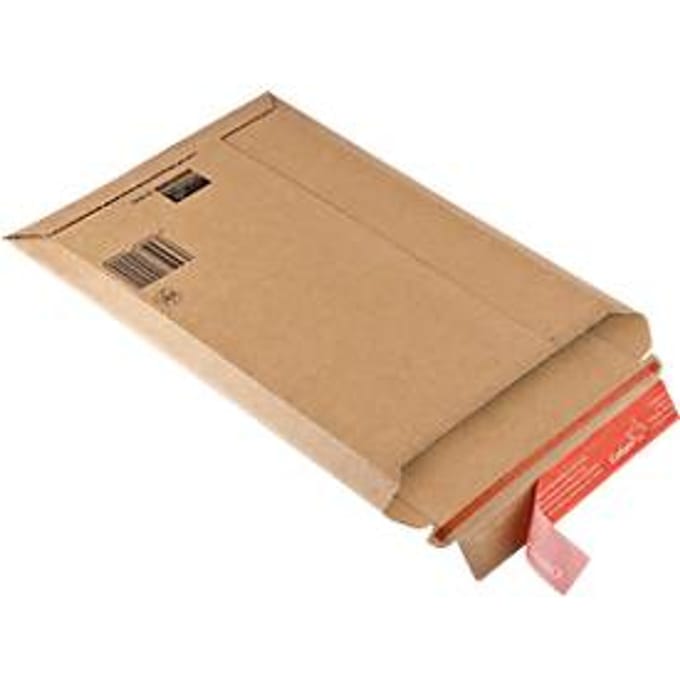 Stevige Verzendenvelop - karton - 235 x 340 x 35 mm - bruin - met plakstrip - Colompac