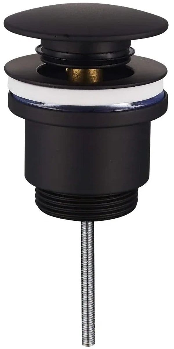 DutchLine Afvoerplug - Luxe Clickwaste 5/4 – Mat zwart