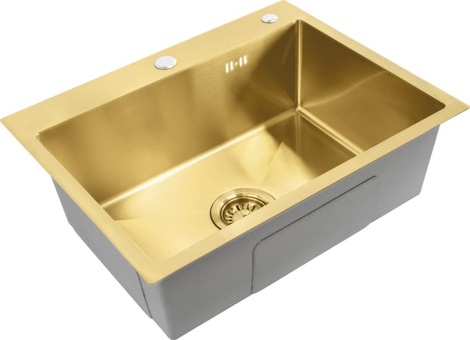 Rea Liam Keukenspoelbak Geborsteld Goud 58X45X18,5Cm