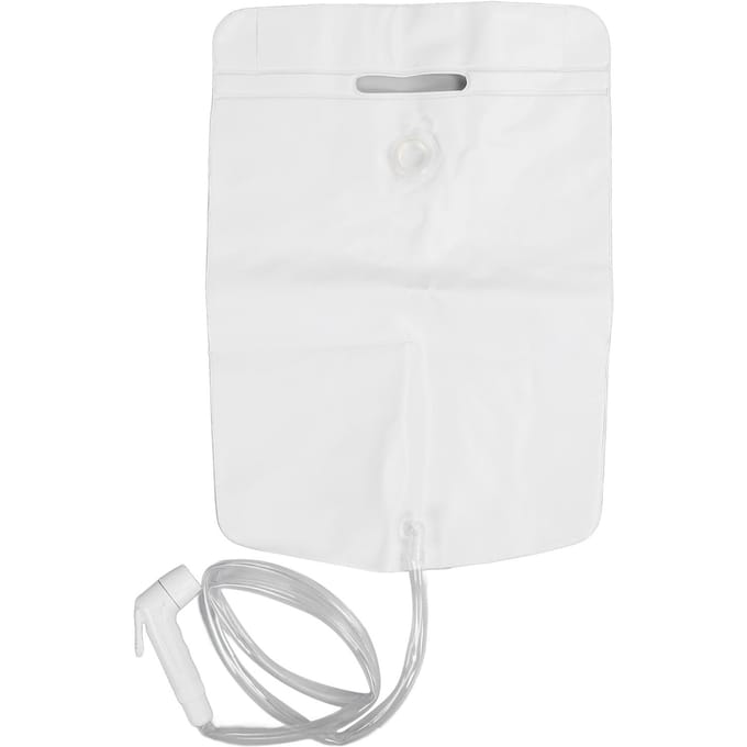 Douchezak voor aan bed Draagbare Camping Douchezak voor Opblaasbare Shampoo Bak Ouderen white