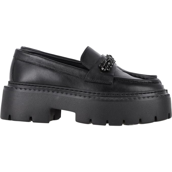 Jimmy Choo Bryer Platte Loafers in Zwart Leer