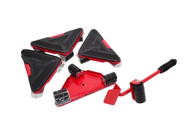 AWTOOLS Serie - Meubel Transportrollers - 300kg - Staal - Ergonomische Greep