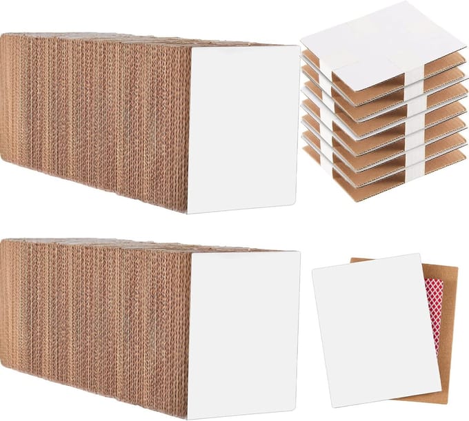 Kaart Beschermers - Verzendmappen - Ruilkaarten Sorteren - Stevig Karton - 11 x 9 cm - Wit