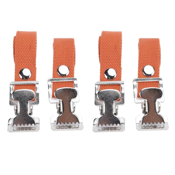 Lot de 4 sangles pour échasses de cloison sèche, en nylon flexible, en alliage d'aluminium, réglables marron