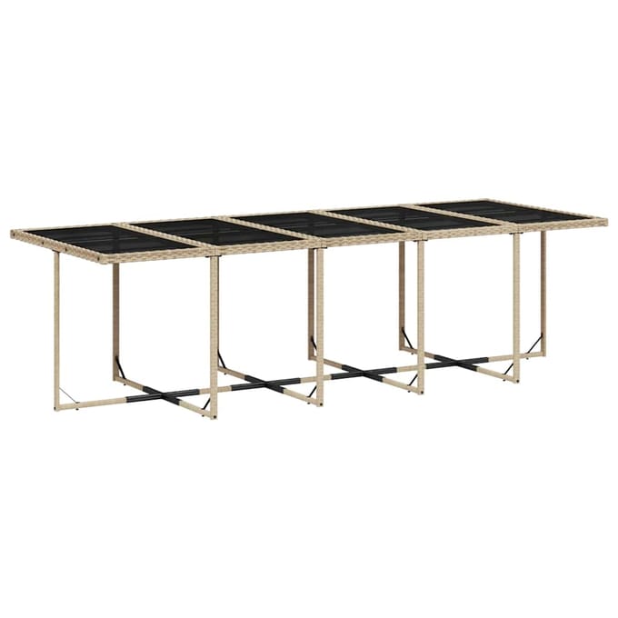 vidaXL - 11-delige - Tuinset - met - kussens - poly - rattan - beige
