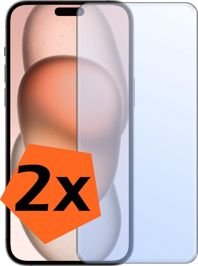 Screenprotector - 2 Stuks - Geschikt voor Apple iPhone 15 Pro Max - Extra Sterk - Gehard Glas - Beschermglas - Tempered Glass - Screen Protector