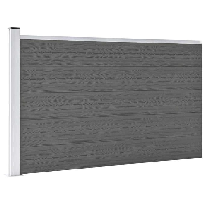 vidaXL - Schutting - 175x105 - cm - HKC - grijs