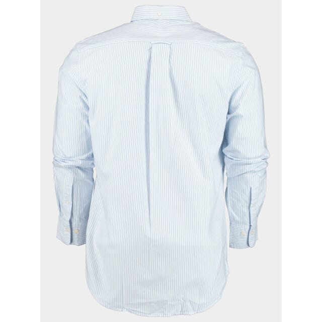 Gant - Casual Overhemd Oxford Streep Lichtblauw - Heren - Maat M - Regular-fit
