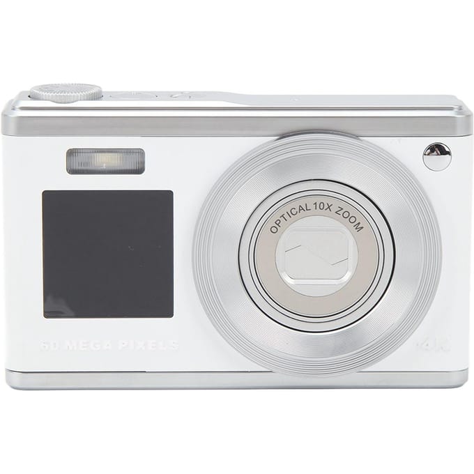 Appareil photo numérique 2,88 pouces Écran IPS Anti-tremblement Zoom optique 10X 1000mAh Caméra de vlogging à mise au point automatique blanc