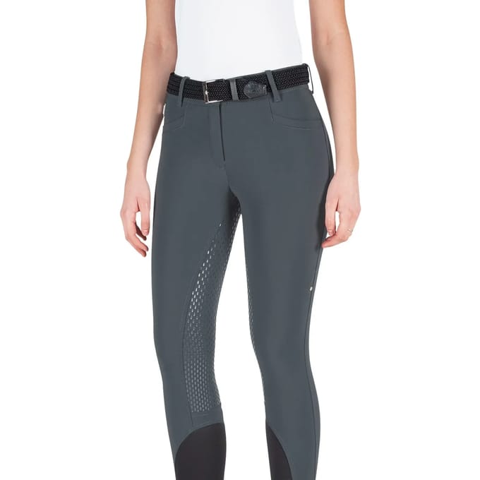 Damesrijbroek met hoge taille Equiline Full Grip Adellek
