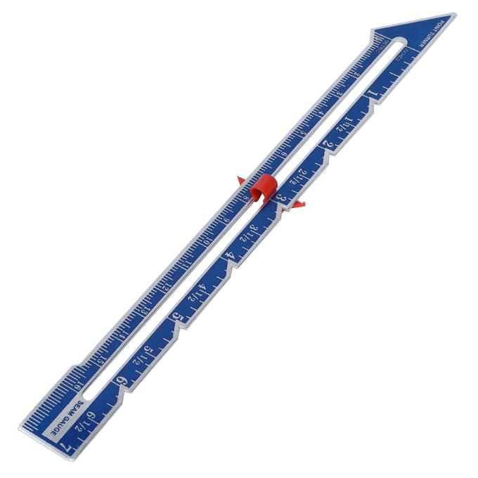 Règle de Quilting Marge de Couture Pointe Aiguë Outils de Mesure de Couture DIY pour Positionner Quantité Bouton Marge Parallèle blue