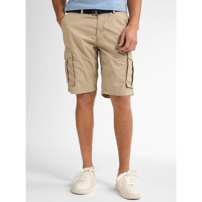 Petrol Industries - Heren Cargo Short met Riem Azure - Bruin - Maat S