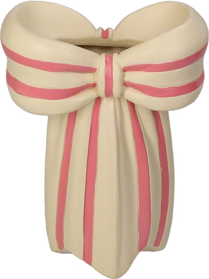 Kersten Vaas Strik Polyresin Roze