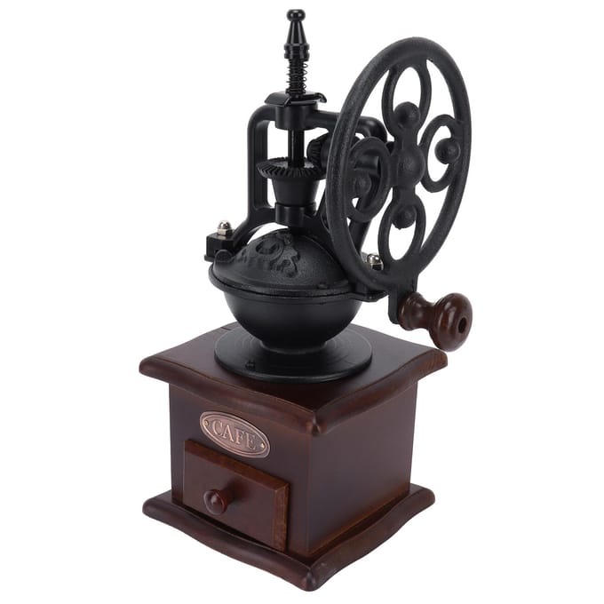 Vintage Stijl Handmatige Koffiemolen Huishoudelijke Koffiebonenmolen Handzwengel Maalmachine black