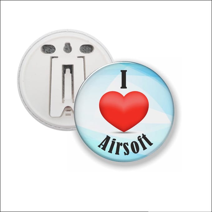 Button Met Clip 58 MM - I Love Airsoft