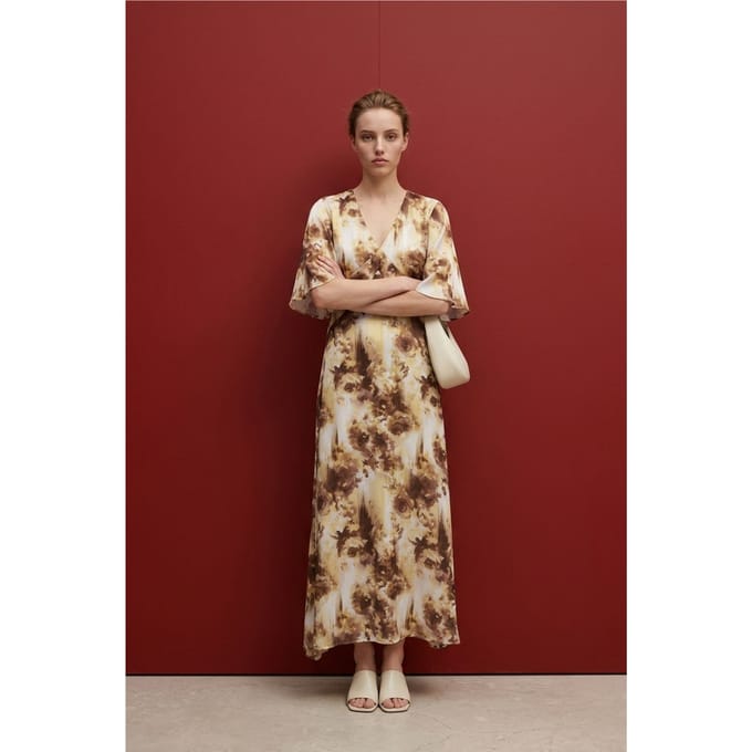 Abstracte Print Midi Jurk