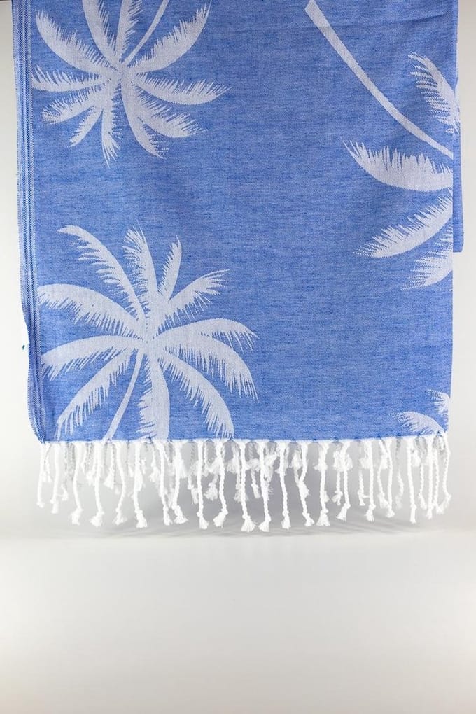 Kyllandos – Turkse hamamdoek – 100x180 cm – katoen – licht & sneldrogend – blauw