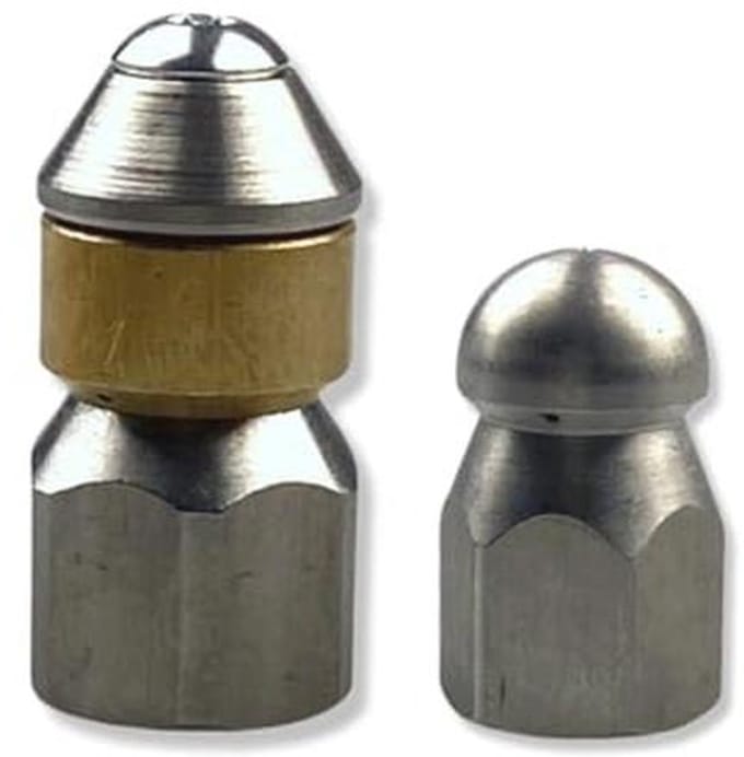 Stijve en roterende pijpreinigingssproeier set 1/4"