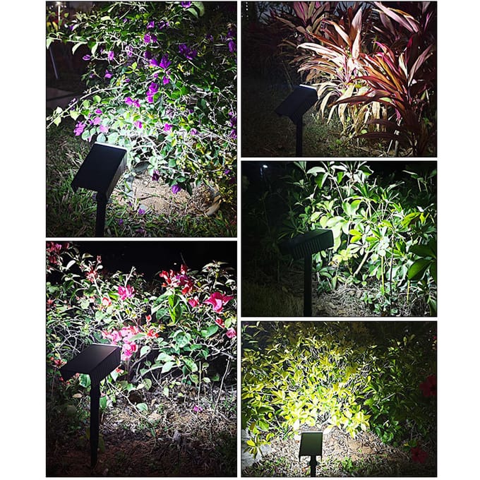 Buiten Zonne-tuin Gazon Licht Tuin Landschap Grondstekker Verlichting Schijnwerper wit