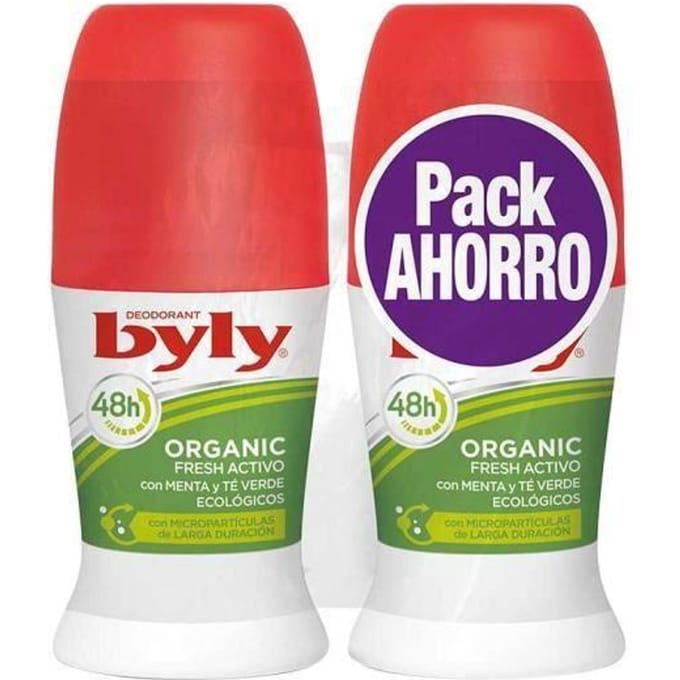 Déodorant Roll-On - Byly - ORGANIC EXTRA FRESH - Lot de 2 - Mixte - Adulte