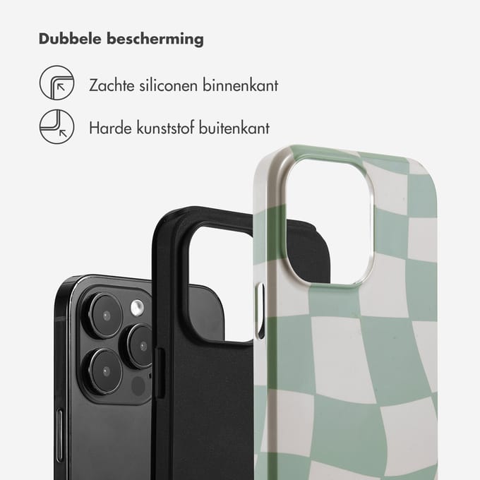 Selencia Hoesje - Geschikt voor Apple iPhone 14 Pro Max - Backcover - Groovy Sage Green