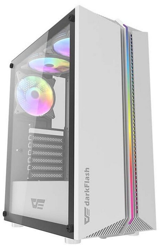 Darkflash DK151 LED with 3 fans (white) - Case
