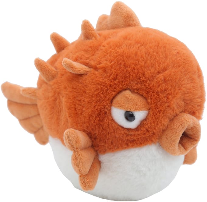 Cute since 1999 - Knuffel vis - Oranje kogelvis speelgoed- Baby knuffel - 23cm