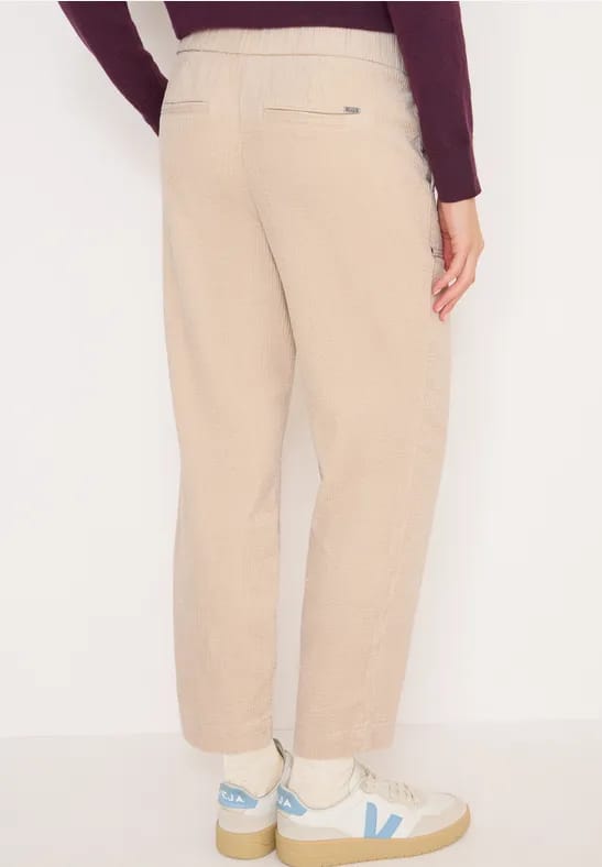 Sportieve loose fit corduroy broek