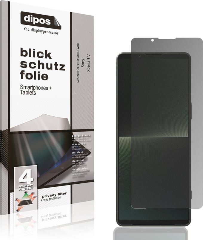 dipos – Matte Privacy Screenprotector geschikt voor Sony Xperia 1 V | Anti-Spy Beschermfolie