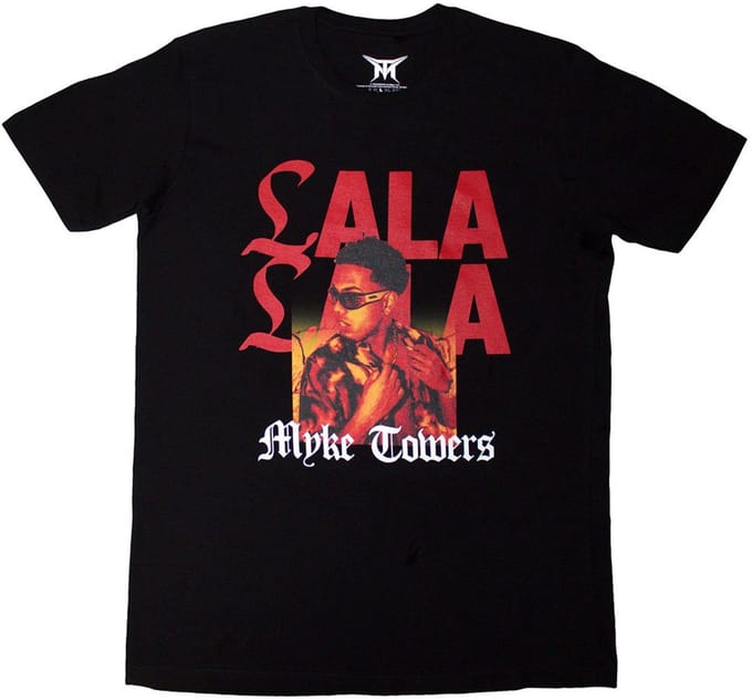 Myke Towers - Lala Heren T-shirt - M - Zwart