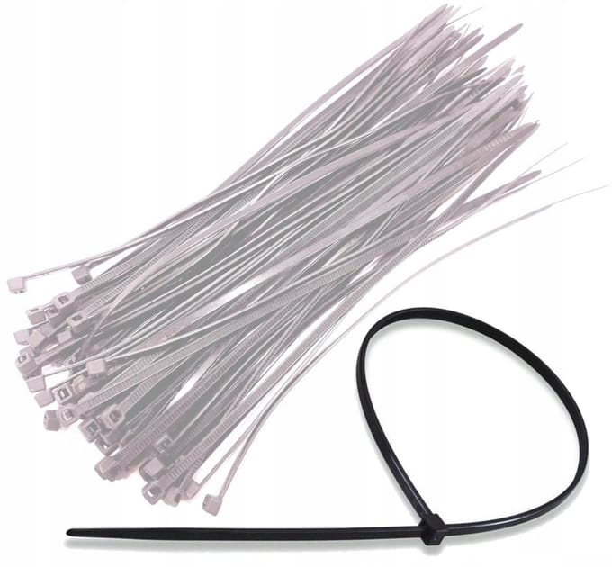 Zwarte Kabelbinders 250x3,6mm UV-bestendig - 100 stuks