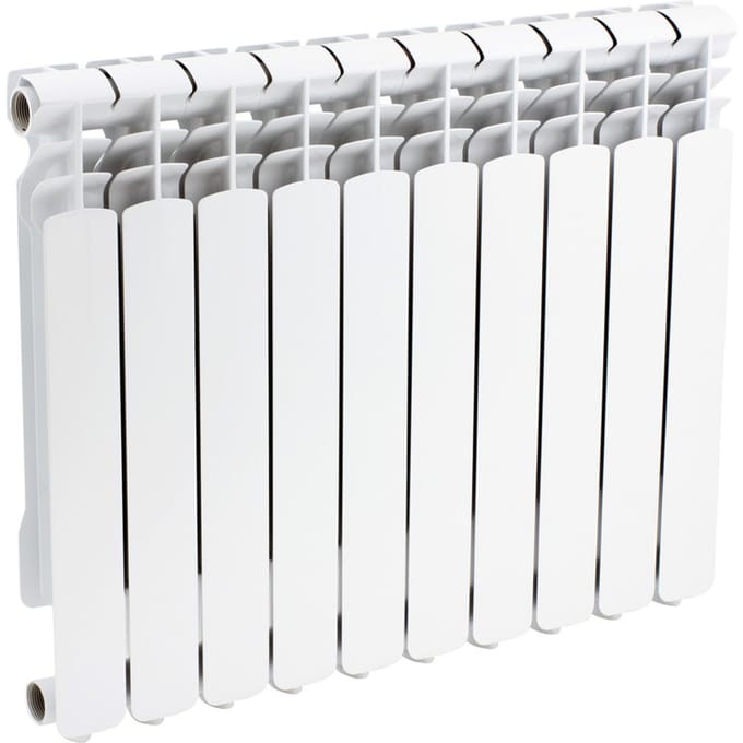 10-vezelset aluminium verwarming, witte Power 70-radiator