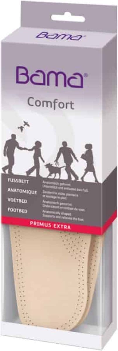 Bama Primus Extra - maat 43 - luxe leren voetbed - steunzool