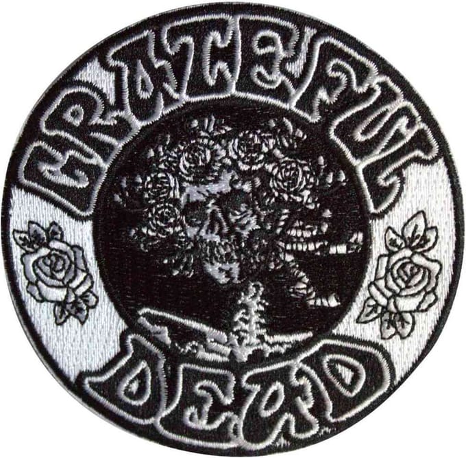 Grateful Dead - Black & White Bertha Circle Patch - Zwart/Wit