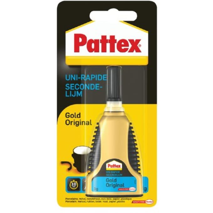 Pattex Gold 3 g Unieke Doseerfles - Secondelijm - Alleslijm - Multilijm - Seconde lijm Alles lijm Multi lijm