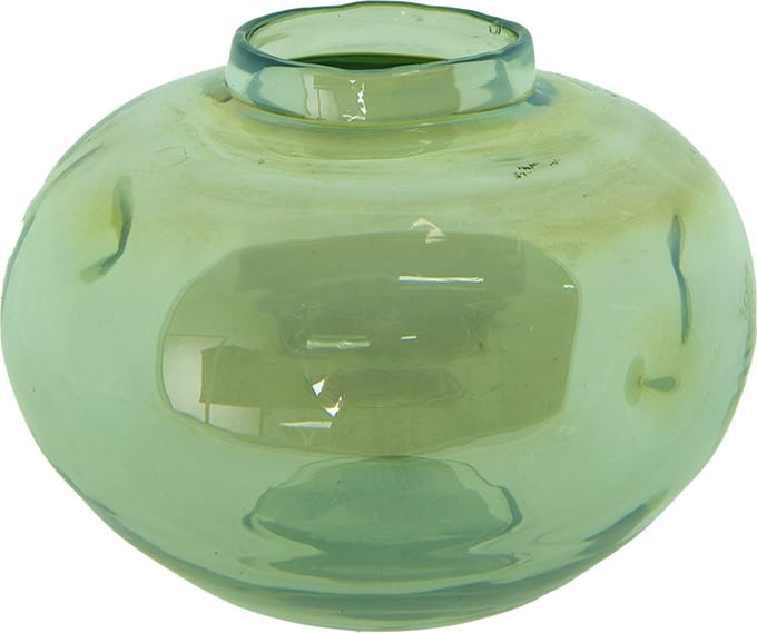 Clayre & Eef Vaas Ø 15x11 cm Groen Glas