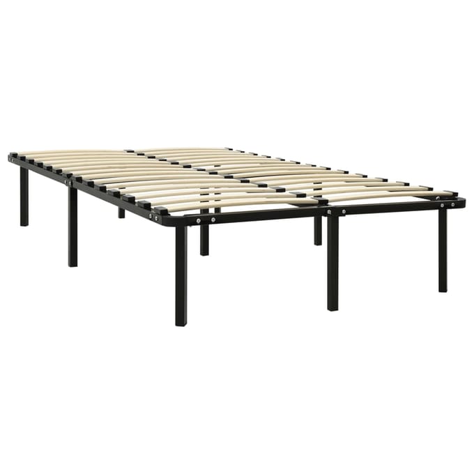 vidaXL - Bedframe - metaal - zwart - 140x200 - cm