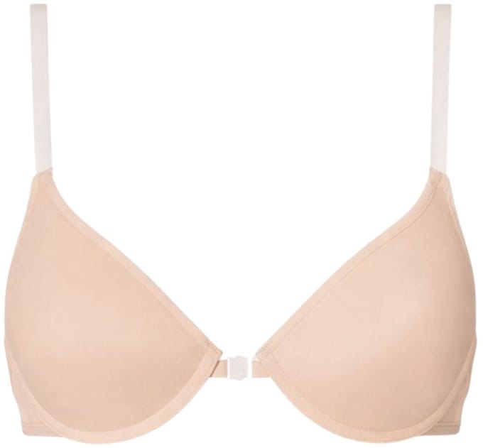 Dans- en ballet bh huidskleur – beugel en transparante bandjes cup maat E