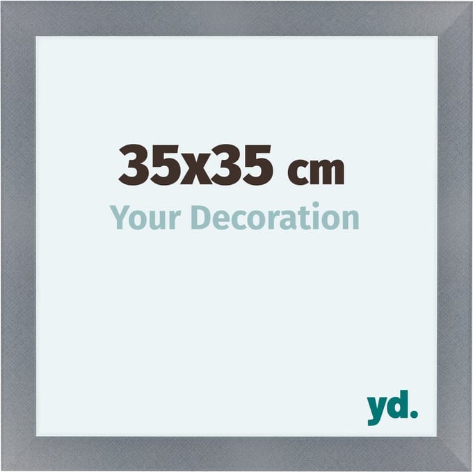 Your Decoration - Fotolijst 35x35 cm - MDF - Aluminium Geborsteld - Como