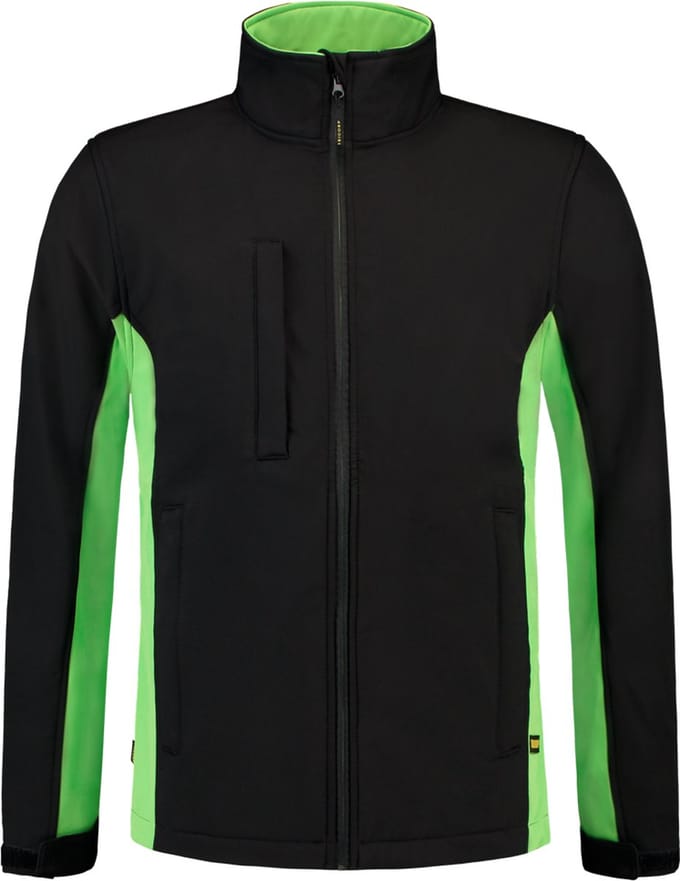 Tricorp 402002 Softshell Bicolor - Zwart/Limoen - 8XL