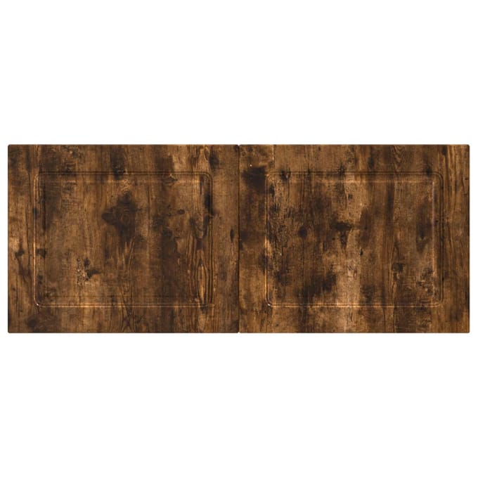 vidaXL - Wandgemonteerd - Hoofdbord - UTRECHT - Gerookt - eiken - Bewerkt - hout