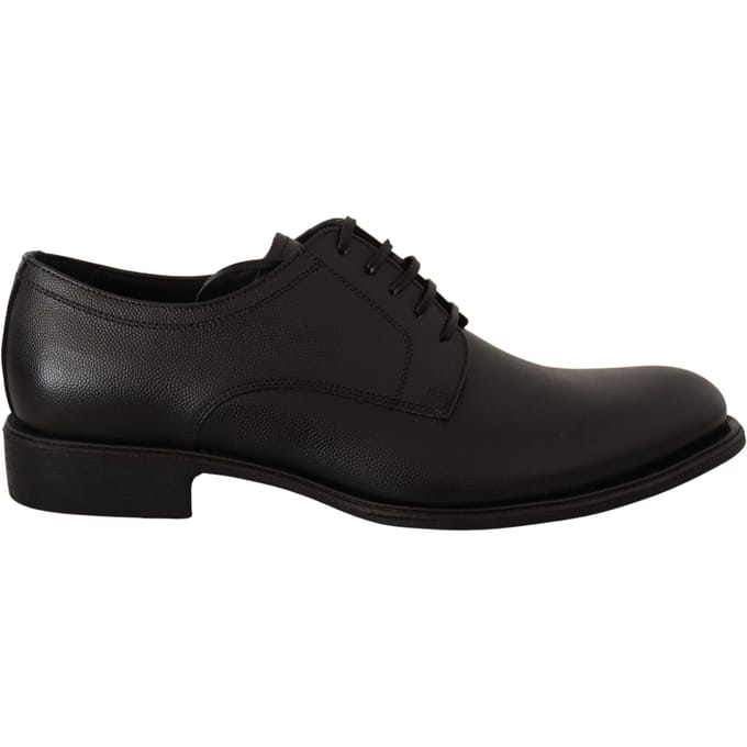 Dolce & Gabbana Zwarte Leren Veterschoenen voor Mannen