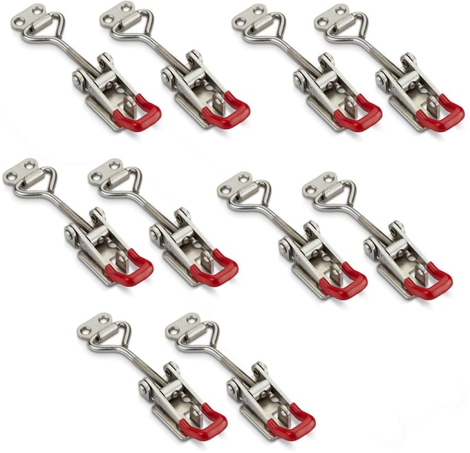 Set van 10 JUNKER spansluiting M6 (houdkracht 220kg, afsluitbaar) RVS SS304 verstelbaar spansluiting