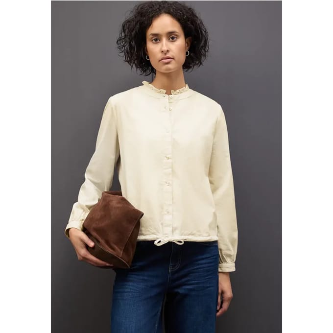 Corduroy blouse met koord